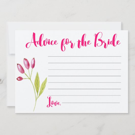 Tipp-Karte für Brautparty-Spiel Bridge Einladung (Vorderseite)