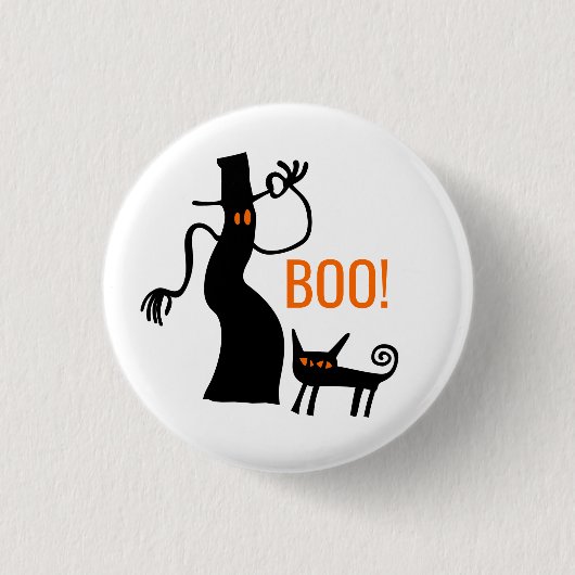 Tipp o' der HutHalloween-Ghost-Button Button (Vorderseite)