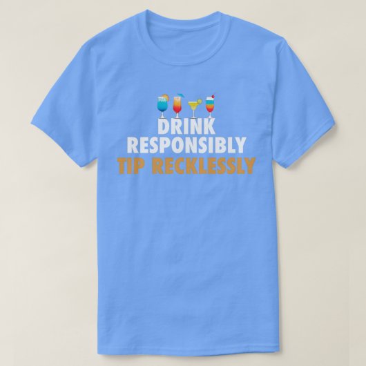 Tipp Unbesonnener Barkeeper Booze Server Funny Gif T-Shirt (Design vorne)