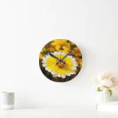 Tipp-Wildblumen Runde Wanduhr (Zuhause)