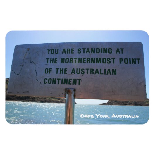 Tipp-Zeichen, Cape York Australien - Premium Magne Magnet (Horizontal)