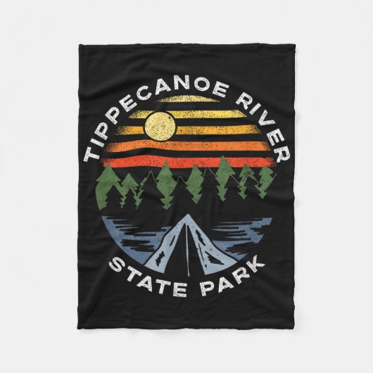 Tippecanoe River State Park Indiana Waldcamping Fleecedecke (Vorderseite)