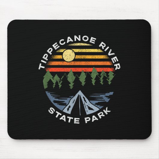Tippecanoe River State Park Indiana Waldcamping Mousepad (Vorne)