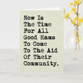 Tippen der Test Quote Ham Radio Birthday Card Karte (Gelbe Blume)