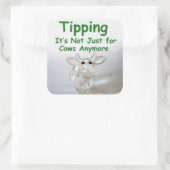 Tippen ist nicht mehr nur für Kühe - Trinkgläser Quadratischer Aufkleber (Tasche)