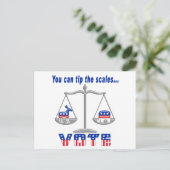 Tippen Sie auf die Skalenwahl Postkarte (Stehend Vorderseite)