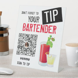 Tippen Sie auf Ihr Server-Barkeeper Venmo-Zeichen Sockelschild