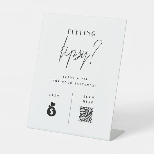 Tippen Sie auf QR-Code-Zeichen für Ihren Barkeeper Sockelschild (Vorderseite)