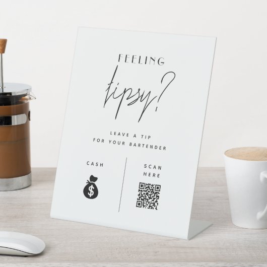 Tippen Sie auf QR-Code-Zeichen für Ihren Barkeeper Sockelschild (In SItu)