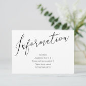 Tippen Sie die Knot Wedding Information Card ein. Einladung (Stehend Vorderseite)