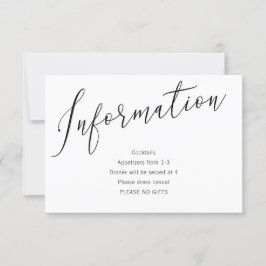 Tippen Sie die Knot Wedding Information Card ein. Einladung