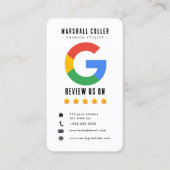 Tippen Sie hier, um den Google-Bewertungs-QR-Code Visitenkarte (Vorderseite)