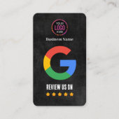 Tippen Sie hier, um die Google-Bewertungs-QR-Code  Visitenkarte (Vorderseite)