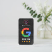Tippen Sie hier, um die Google-Bewertungs-QR-Code  Visitenkarte (Stehend Vorderseite)