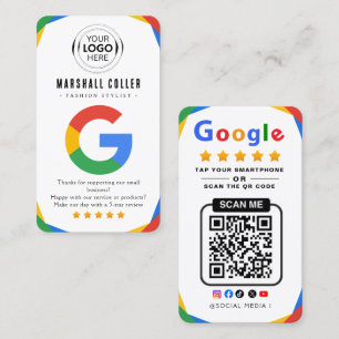 Tippen Sie hier, um Google-Bewertungs-QR-Code Goog Visitenkarte