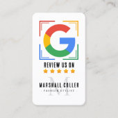 Tippen Sie hier, um Google Review QR Code Google B Visitenkarte (Vorderseite)