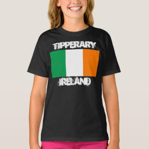 Tipperary, Irland mit irischer Flagge Girls T-Shirt