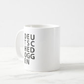 Tippfehler: Deutsche Dogge Kaffeetasse (Vorderseite Links)