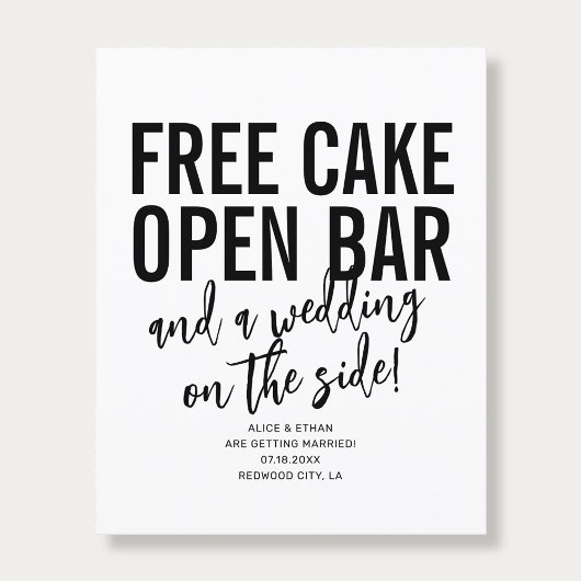 Tippfehler-QR-Code Kostenlose Torte Hochzeit Termi Flyer