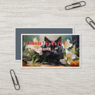 Tippfehler und Katze Visitenkarte