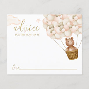 Tippkarte für die Mummy Teddybär-Babyshower