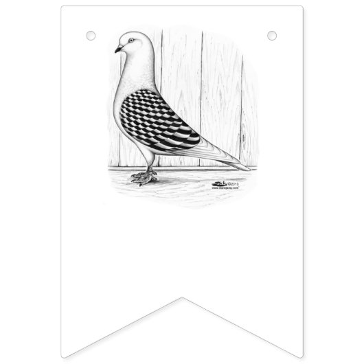 Tippler Schild Markierte Taube (Zweite Fahne)