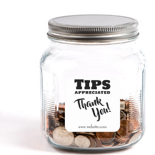 Tipps für Bargeldzahlungen JAR Website Link Quadratischer Aufkleber