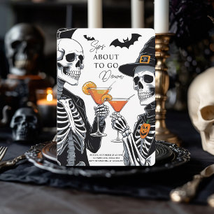 Tipps für den Abstieg   Skeleton Halloween Feiertagskarte