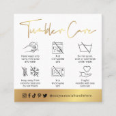 Tipps für den Tumbler Cup und das Logo für White & Quadratische Visitenkarte (Vorderseite)