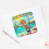 Tipps für ein lustiges Angelerlebnis Quadratischer Aufkleber (Umschlag)