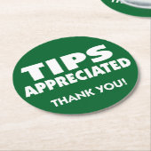Tipps geschätzte Kippen Erinnerung Runder Pappuntersetzer (Angewinkelt)