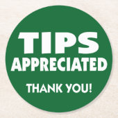 Tipps geschätzte Kippen Erinnerung Runder Pappuntersetzer (Vorderseite)