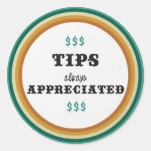 Tipps Runder Aufkleber (Vorderseite)