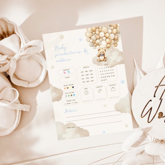 Tipps Teddy Bear Baby Shower Game Einladung