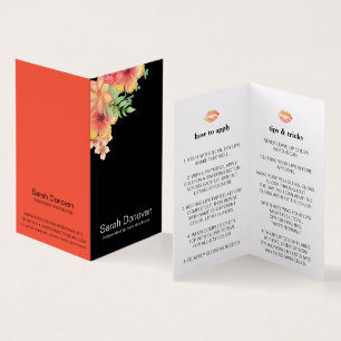 Tipps und Tricks für den Boho Floral Lip-Produktve Visitenkarten