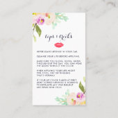 Tipps und Tricks für kundenspezifische Lip-Produkt Visitenkarte (Rückseite)