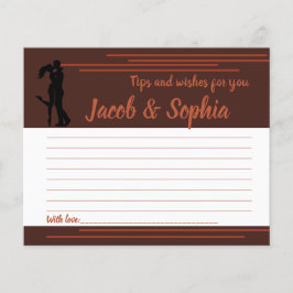 Tipps und Wünsche für Brautparty-Karten für Couple Flyer