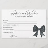 Tipps und Wünsche für das Brautparty "Schwarzer Bo Briefpapier (Vorderseite)