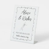 Tipps und Wünsche für den Schwarzweiß-Abschluss Sockelschild (Vorderseite)