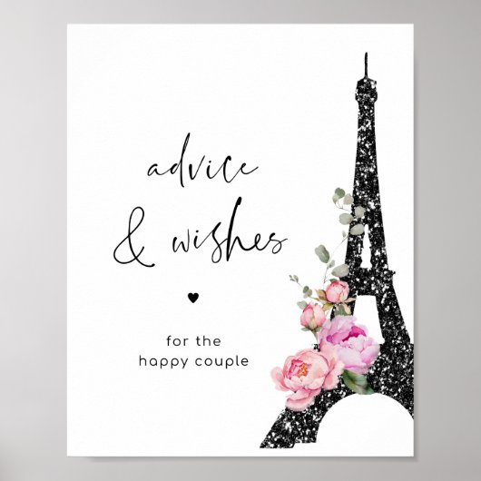 Tipps und Wünsche für Neueinsteiger im Eiffelturm Poster (Vorne)