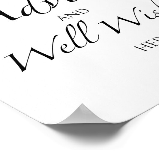 Tipps und Wünsche für Schwarz-Weiß-Brautparty Poster (Ecke)