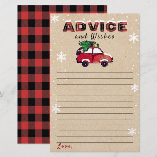 Tipps und Wünsche für Weihnachts-Babydusche (Vorne/Hinten)