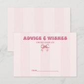 Tipps und Wünsche zur Blush Bow Graduation Party Begleitkarte (Vorne/Hinten)