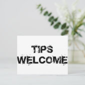 Tipps - Willkommen Postkarte (Stehend Vorderseite)