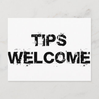 Tipps - Willkommen Postkarte