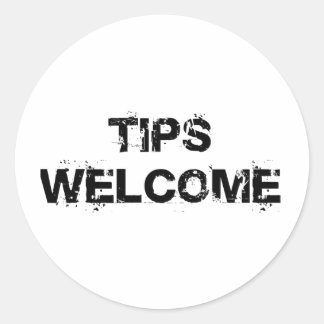 Tipps - Willkommen Runder Aufkleber