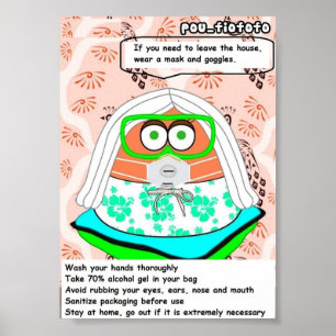 Tipps zum Schutz von Pou_Fiofofo Coronavirus Poster