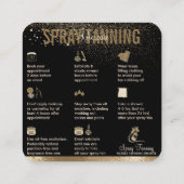 Tipps zum Spray Tan Aftercare Quadratische Visitenkarte (Rückseite)