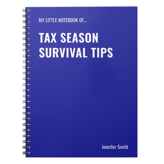 Tipps zum Überleben der Steuersaison - CPA Notizblock (Vorderseite)