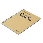 Tipps zum Überleben der Steuersaison - CPA Notizblock (Linke Seite)